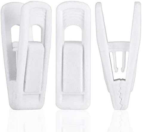 Pinzas para perchas de terciopelo blanco, paquete de 50, pinzas resistentes con superficie aterciopelada, pinza para pantalones de gran apertura, pinza para ropa para perchas de trajes, faldas y pantalones finos.
