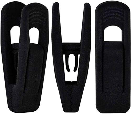 Pinzas para perchas de terciopelo negro, 20 unidades, pinzas antideslizantes de terciopelo para perchas de trajes, pantalones y faldas, pinzas resistentes perfectas para perchas finas de terciopelo.